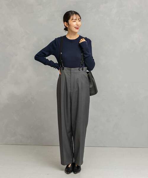 URBAN RESEARCH ROSSO WOMEN（アーバンリサーチ　ロッソ）の「シルク混リブデザインニット（ニット/セーター・レディース・ネイビー/イエロー系その他/オフホワイト/ピンク・FREE）」の10枚目の写真