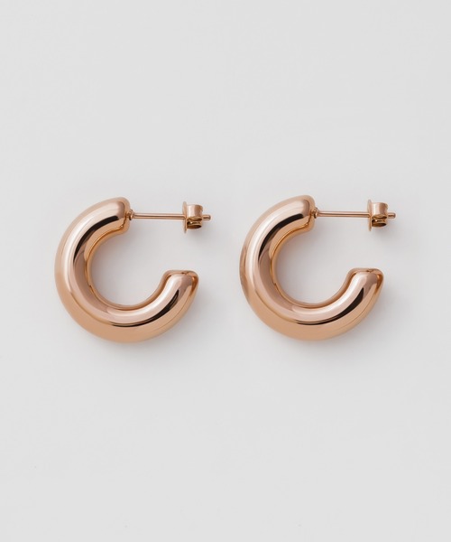 ciite' surgical stainless(シーテサージカルステンレス)の「【 金属アレルギー対応 】 ぷっくりシンプルピアス サージカルステンレス (両耳用)(ピアス(両耳用)・レディース・ゴールド/シルバー/ピンクゴールド・FREE)」の3枚目の写真