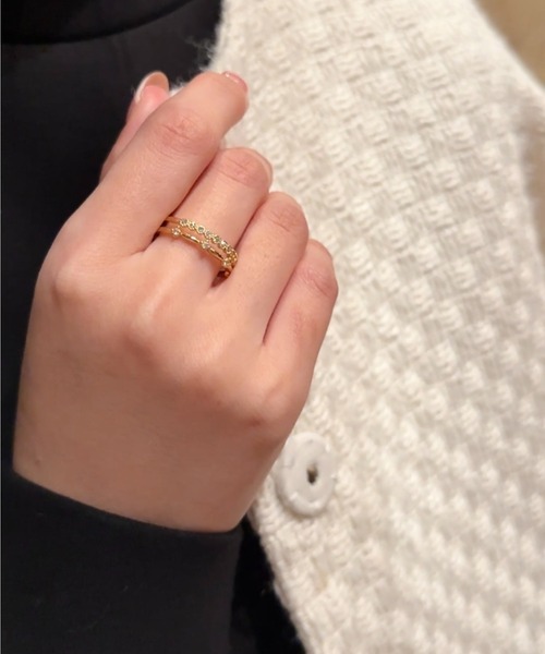 ciite'(シーテ)の「kirakira double ring(リング・レディース・ゴールド/シルバー・FREE)」の2枚目の写真