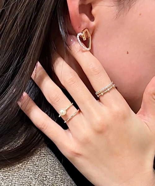 ciite'(シーテ)の「kirakira double ring(リング・レディース・ゴールド/シルバー・FREE)」の3枚目の写真