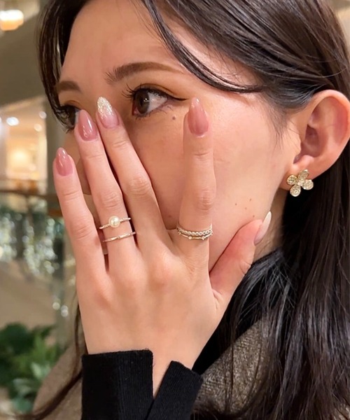 ciite'(シーテ)の「kirakira double ring(リング・レディース・ゴールド/シルバー・FREE)」の4枚目の写真