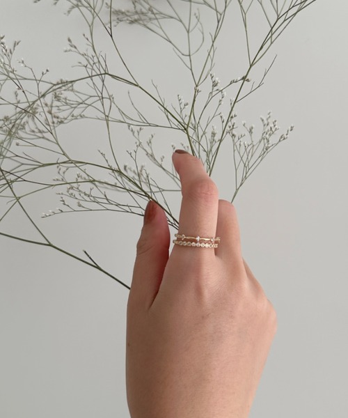 ciite'(シーテ)の「kirakira double ring(リング・レディース・ゴールド/シルバー・FREE)」の5枚目の写真