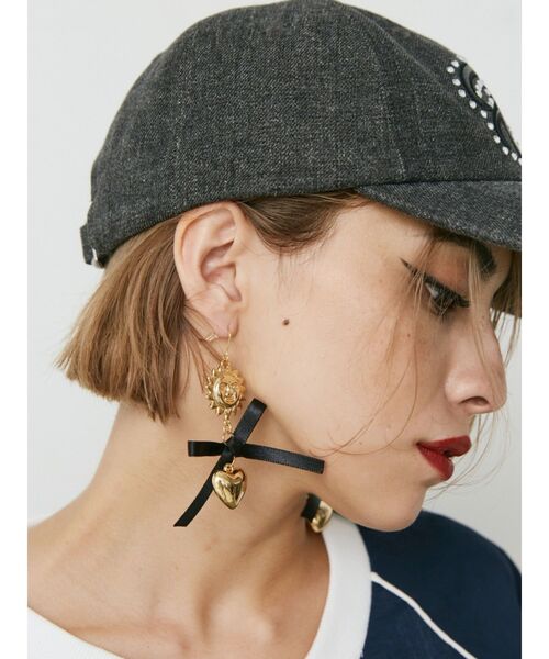 EVRIS（エヴリス）の「SUNNY MOTIF RIBBON ピアス（ピアス（両耳用）・レディース・ゴールド/シルバー・FREE）」の7枚目の写真