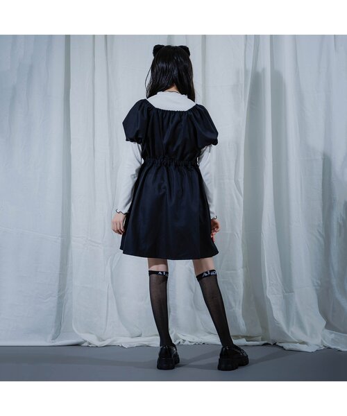 algy（アルジー）の「レイヤードワンピセット（ワンピース・キッズ・グレー/ブラック・XX-SMALL/X-SMALL/MEDIUM/SMALL）」の4枚目の写真