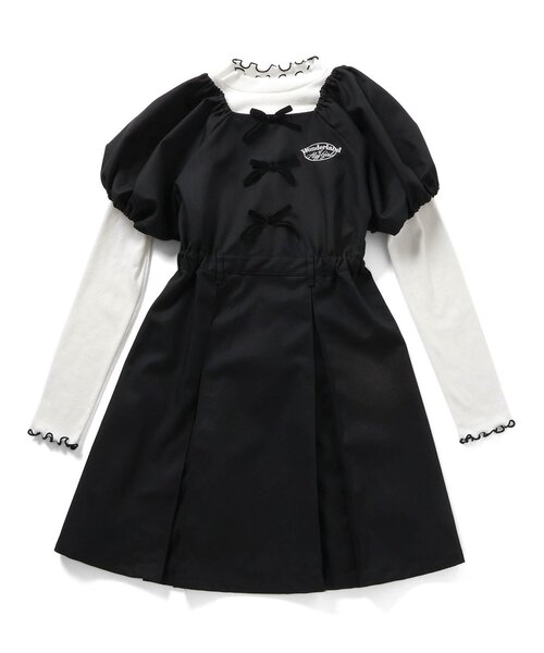 algy（アルジー）の「レイヤードワンピセット（ワンピース・キッズ・グレー/ブラック・XX-SMALL/X-SMALL/MEDIUM/SMALL）」の5枚目の写真