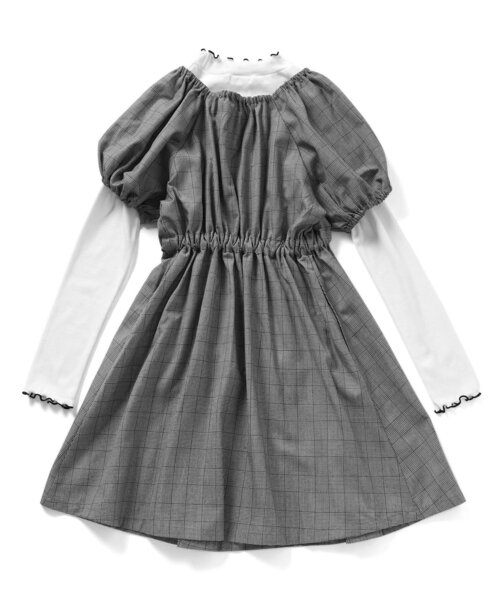 algy（アルジー）の「レイヤードワンピセット（ワンピース・キッズ・グレー/ブラック・XX-SMALL/X-SMALL/MEDIUM/SMALL）」の11枚目の写真