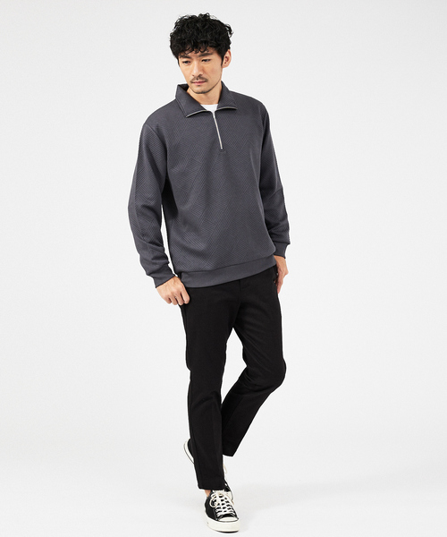 ABAHOUSE GRAY（アバハウスグレイ）の「【ジオメトリック柄 】ハープジップ プルオーバー / 長袖カットソー（Tシャツ/カットソー・メンズ・グレイッシュベージュ/ブラック/グレイッシュブルー/ホワイト・46/48）」の19枚目の写真