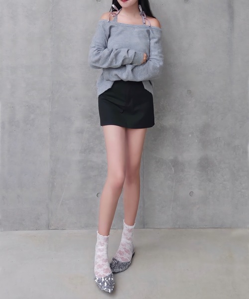 Stripe A Line Skirt / Aラインストライプミニスカート