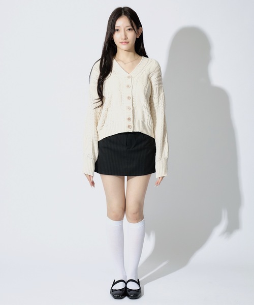 Stripe A Line Skirt / Aラインストライプミニスカート