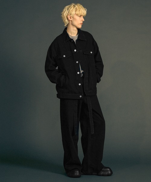 セール】ビンテージウォッシュリラックスフィットデニムジャケット