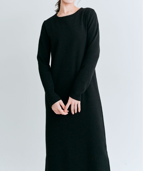 kirakiraShop(キラキラショップ)の「裏起毛 ロング 全骨格 ワンピース(ワンピース・レディース・ネイビー/グレー系その他/ブラック/杢グレー・L/M/S)」の11枚目の写真