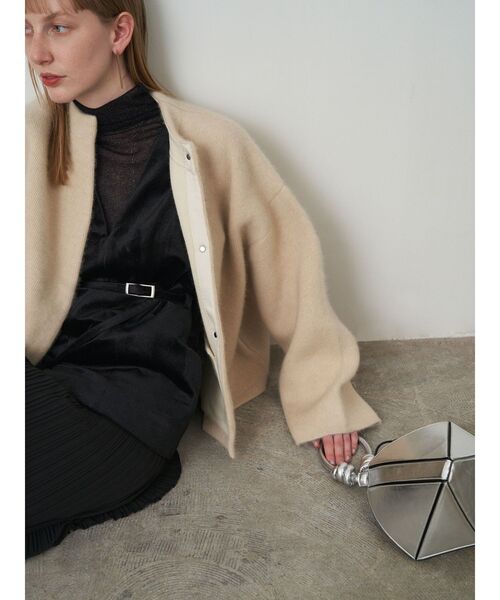 elendeek エレンディーク ラクーンミックスWカーディガン ELENDEEK（エレンディーク）の「ラクーンミックスWカーディガン