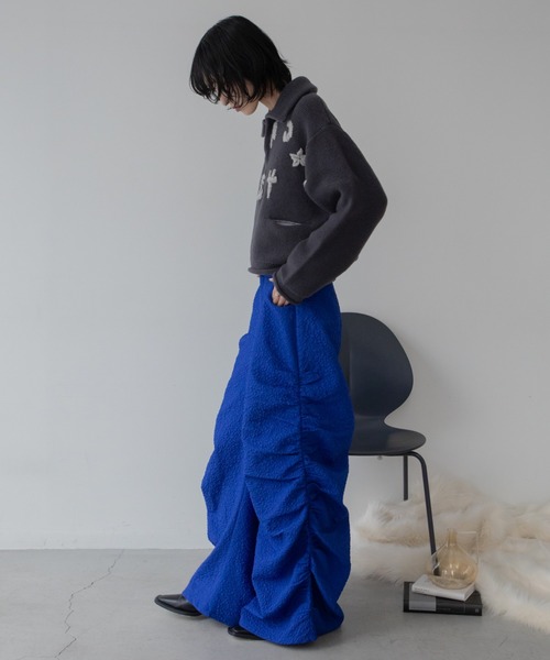 VACANCY(ヴァカンシー)の「ハンド刺繍ショート丈ポロニット(ニット/セーター・レディース・アイボリー/ブラック/レッド/ブルー・FREE)」の22枚目の写真