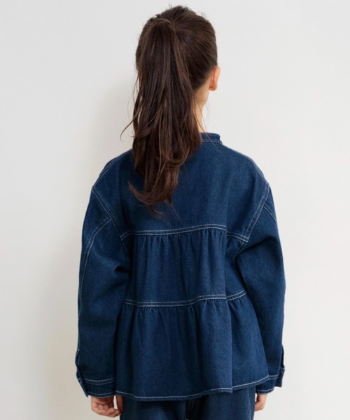 EDWIN(エドウィン)の「【Ou? by EDWIN】デニムスタンドジャケット(デニムジャケット・キッズ・ブルー・130/90/120/100/150/110/140)」の15枚目の写真