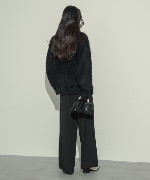 NEUNA(ヌナ)の「ツイルダブルタックパンツ(スラックス・レディース・ライトベージュ/ブラック・MEDIUM/SMALL)」の13枚目の写真