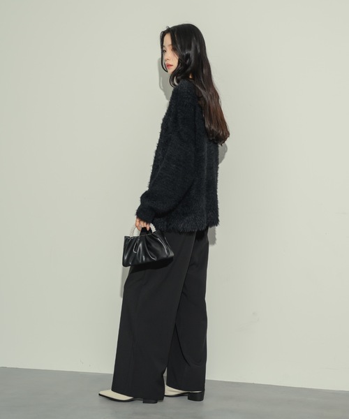 NEUNA(ヌナ)の「ツイルダブルタックパンツ(スラックス・レディース・ライトベージュ/ブラック・MEDIUM/SMALL)」の14枚目の写真