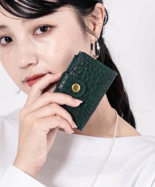 BELLIES YORK（ベリーズヨーク）の「【BELLIES YORK/ベリーズヨーク】キーケース　小銭入れ付き クロコダイル ワニ革（キーケース/キーアクセサリー・レディース・アイボリー/ブラック/ベージュ系その他/ダークグリーン/ワインレッド/ネイビー・FREE）」の4枚目の写真