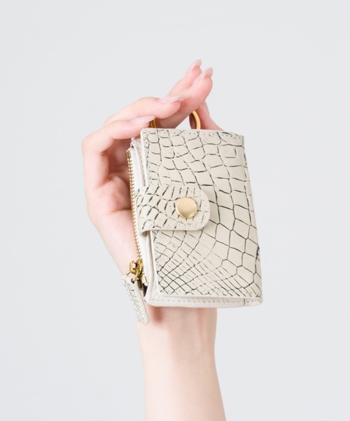 BELLIES YORK（ベリーズヨーク）の「【BELLIES YORK/ベリーズヨーク】キーケース　小銭入れ付き クロコダイル ワニ革（キーケース/キーアクセサリー・レディース・アイボリー/ブラック/ベージュ系その他/ダークグリーン/ワインレッド/ネイビー・FREE）」の8枚目の写真