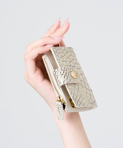 BELLIES YORK（ベリーズヨーク）の「【BELLIES YORK/ベリーズヨーク】キーケース　小銭入れ付き クロコダイル ワニ革（キーケース/キーアクセサリー・レディース・アイボリー/ブラック/ベージュ系その他/ダークグリーン/ワインレッド/ネイビー・FREE）」の9枚目の写真