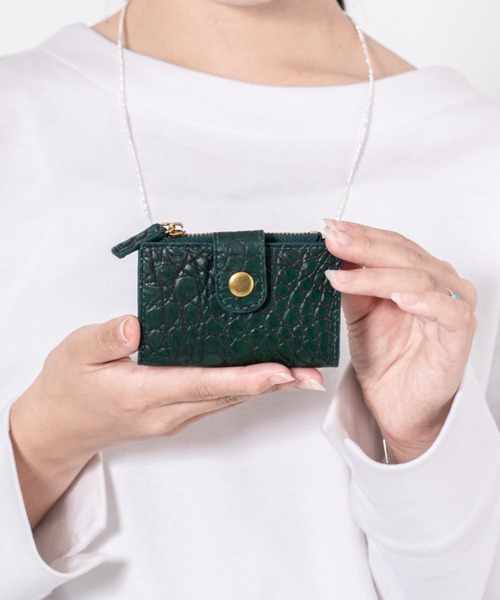 BELLIES YORK（ベリーズヨーク）の「【BELLIES YORK/ベリーズヨーク】キーケース　小銭入れ付き クロコダイル ワニ革（キーケース/キーアクセサリー・レディース・アイボリー/ブラック/ベージュ系その他/ダークグリーン/ワインレッド/ネイビー・FREE）」の21枚目の写真