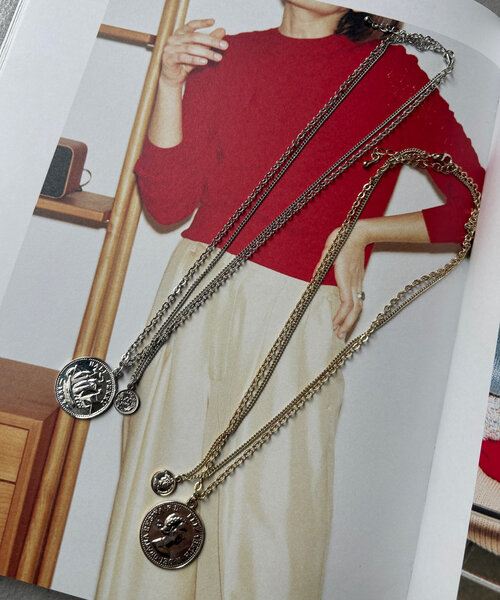 DouDou（ドゥドゥ）の「ダブルコイン2連ネックレス（ネックレス・レディース・ゴールド/シルバー・FREE）」の9枚目の写真