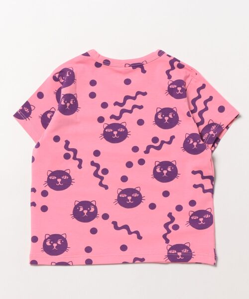 Mini Rodini（ミニロディーニ）の「mini rodini / くねくねキャット半袖Tシャツ（Tシャツ/カットソー・キッズ・ピンク・104/110/92/98/80/86）」の4枚目の写真