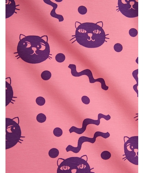 Mini Rodini（ミニロディーニ）の「mini rodini / くねくねキャット半袖Tシャツ（Tシャツ/カットソー・キッズ・ピンク・104/110/92/98/80/86）」の3枚目の写真