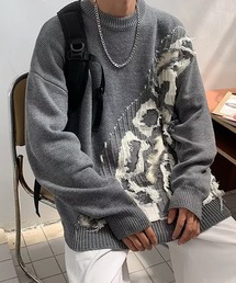 link lot（リンクロット）の「クラッシュデザインオーバーサイズニット（ニット/セーター・メンズ）」