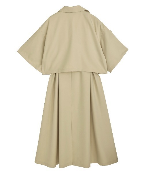 Ameri（アメリ）の「3WAY MILITARY DETAIL HS COAT（トレンチコート・レディース・グレー/ライトイエロー/ネイビー・SMALL/MEDIUM/SHORT/TALL）」の17枚目の写真