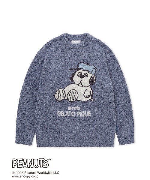 も*ー様 新品　GELATO PIQUE×PEANUTS コラボ プルオーバー スヌーピーとおうち時間も一緒♪ジェラピケ×PEANUTSコラボ