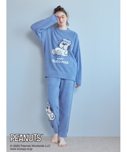 gelato pique ルームウェア プルオーバー ユニセックス ギフト◎ セール】【PEANUTS】【HOMME】オラフジャガードプルオーバー