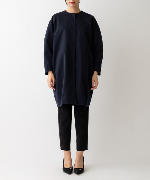 【SONO/ソーノ】ウェイビータックパールブラウス　美品　ネイビー セール】【SONO/ソーノ】【SONO NAVY/ソーノネイビー】バック