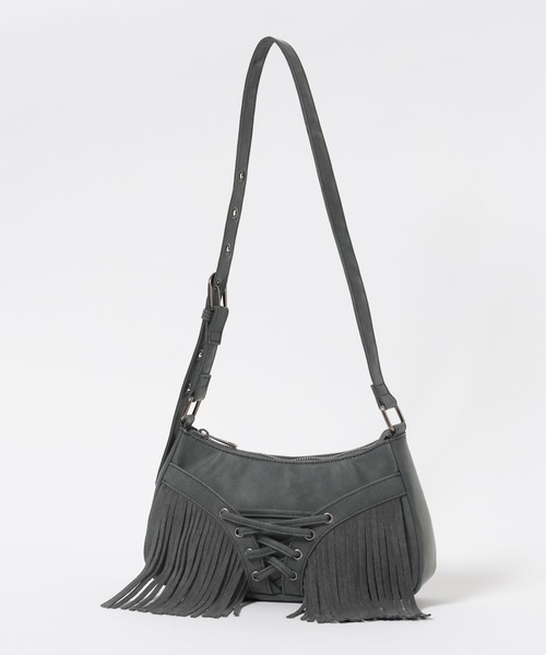 PAGEBOY（ページボーイ）の「ウエスタンフリンジバッグ（ショルダーバッグ・レディース・ベージュ/ブラック・FREE）」の8枚目の写真