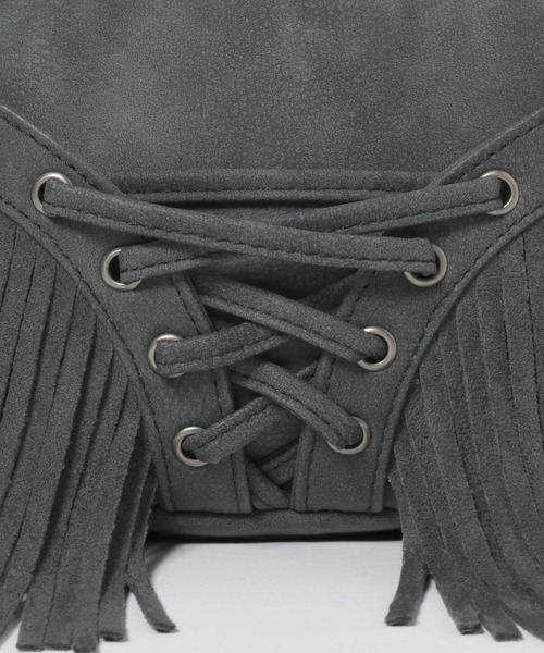 PAGEBOY（ページボーイ）の「ウエスタンフリンジバッグ（ショルダーバッグ・レディース・ベージュ/ブラック・FREE）」の7枚目の写真