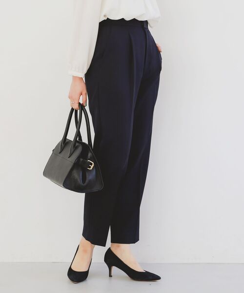 le.coeur blanc（ルクールブラン）の「ツインクロスタックストレートパンツ（その他パンツ・レディース・ベージュ/ネイビー・38）」の14枚目の写真