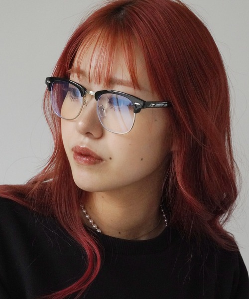 Port（ポート）の「【 Port / ポート 】 クラシック ハーフリム 伊達メガネ #（メガネ・レディース・クリア/ブラウン/ブラック/ライトブラウン・FREE）」の6枚目の写真