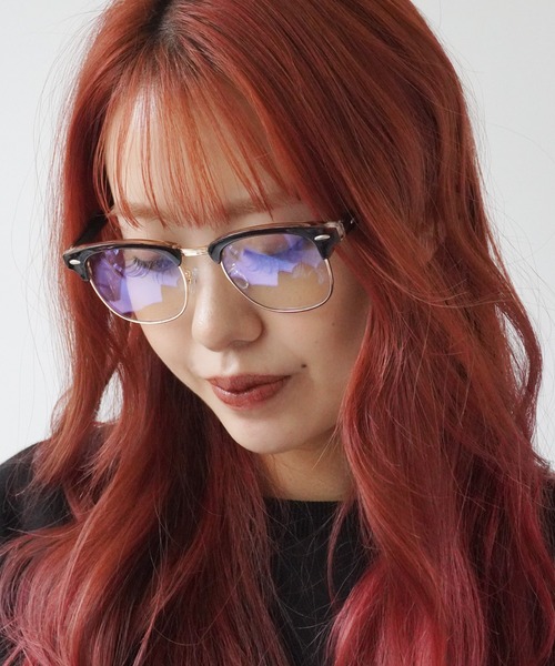 Port（ポート）の「【 Port / ポート 】 クラシック ハーフリム 伊達メガネ #（メガネ・レディース・クリア/ブラウン/ブラック/ライトブラウン・FREE）」の7枚目の写真