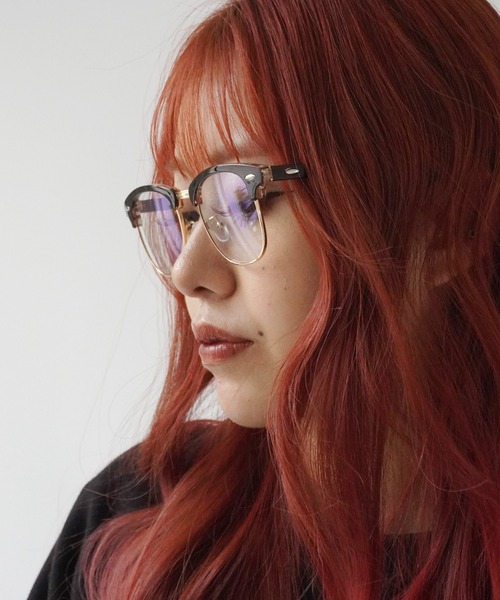 Port（ポート）の「【 Port / ポート 】 クラシック ハーフリム 伊達メガネ #（メガネ・レディース・クリア/ブラウン/ブラック/ライトブラウン・FREE）」の8枚目の写真