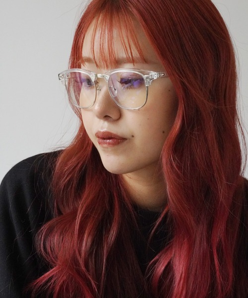 Port（ポート）の「【 Port / ポート 】 クラシック ハーフリム 伊達メガネ #（メガネ・レディース・クリア/ブラウン/ブラック/ライトブラウン・FREE）」の9枚目の写真