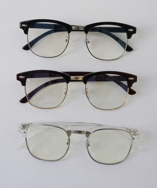 Port（ポート）の「【 Port / ポート 】 クラシック ハーフリム 伊達メガネ #（メガネ・レディース・クリア/ブラウン/ブラック/ライトブラウン・FREE）」の5枚目の写真