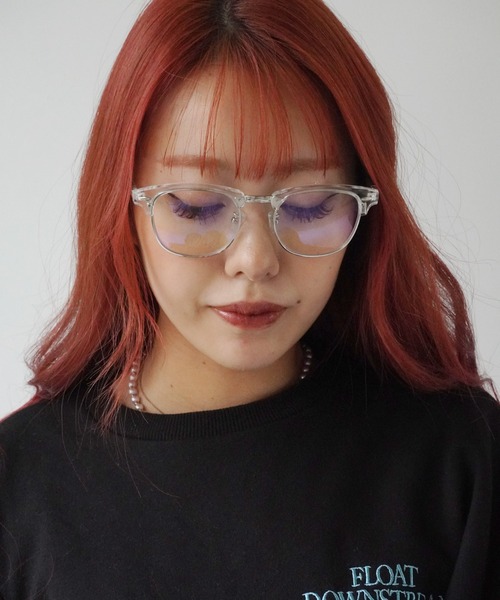 Port（ポート）の「【 Port / ポート 】 クラシック ハーフリム 伊達メガネ #（メガネ・レディース・クリア/ブラウン/ブラック/ライトブラウン・FREE）」の13枚目の写真