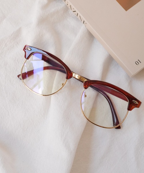 Port（ポート）の「【 Port / ポート 】 クラシック ハーフリム 伊達メガネ #（メガネ・レディース・クリア/ブラウン/ブラック/ライトブラウン・FREE）」の15枚目の写真