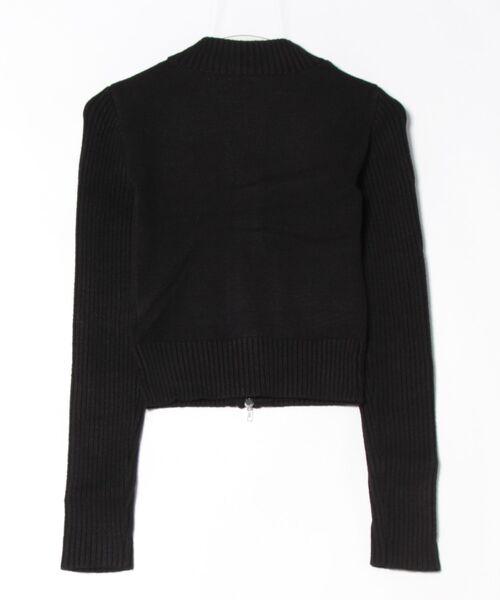 EGOIST（エゴイスト）の「２パターン編地デザインニットTOP（ニット/セーター・レディース・ブラック/ブラウン/ベージュ・FREE）」の4枚目の写真