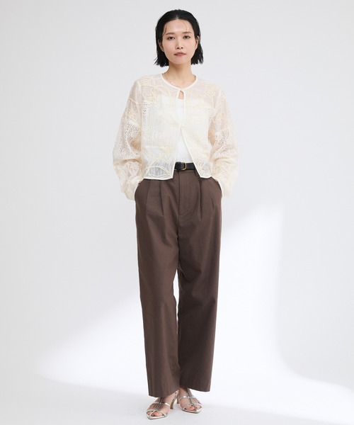 Firsthand（ファーストハンド）の「コットンリネン ワイドパンツ / ワイドシルエット / イージー仕様（その他パンツ・レディース・ナチュラル/ブラウン/ブラック・マルチサイズ）」の5枚目の写真