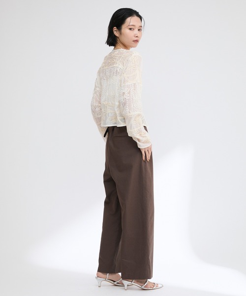 Firsthand（ファーストハンド）の「コットンリネン ワイドパンツ / ワイドシルエット / イージー仕様（その他パンツ・レディース・ナチュラル/ブラウン/ブラック・マルチサイズ）」の9枚目の写真