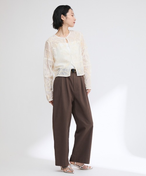 Firsthand（ファーストハンド）の「コットンリネン ワイドパンツ / ワイドシルエット / イージー仕様（その他パンツ・レディース・ナチュラル/ブラウン/ブラック・マルチサイズ）」の10枚目の写真