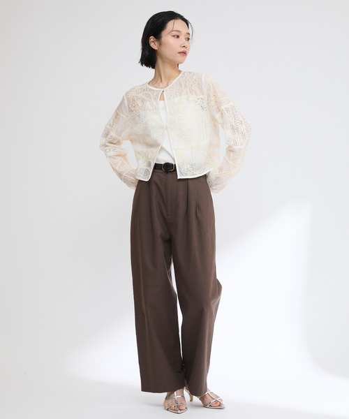 Firsthand（ファーストハンド）の「コットンリネン ワイドパンツ / ワイドシルエット / イージー仕様（その他パンツ・レディース・ナチュラル/ブラウン/ブラック・マルチサイズ）」の11枚目の写真