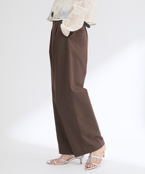 Firsthand（ファーストハンド）の「コットンリネン ワイドパンツ / ワイドシルエット / イージー仕様（その他パンツ・レディース・ナチュラル/ブラウン/ブラック・マルチサイズ）」の14枚目の写真