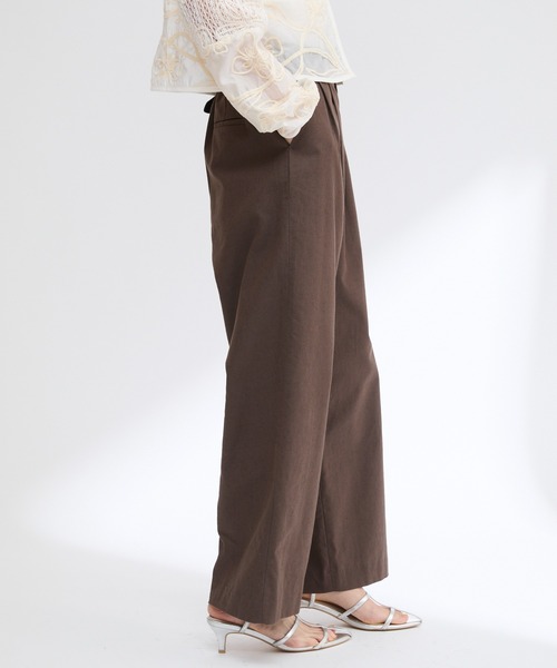 Firsthand（ファーストハンド）の「コットンリネン ワイドパンツ / ワイドシルエット / イージー仕様（その他パンツ・レディース・ナチュラル/ブラウン/ブラック・マルチサイズ）」の18枚目の写真