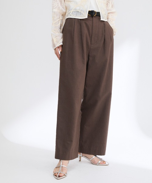 Firsthand（ファーストハンド）の「コットンリネン ワイドパンツ / ワイドシルエット / イージー仕様（その他パンツ・レディース・ナチュラル/ブラウン/ブラック・マルチサイズ）」の20枚目の写真